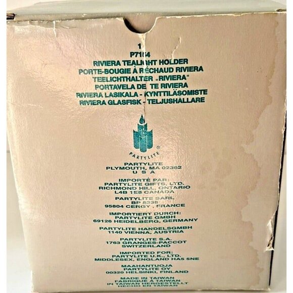 Blown Glass Tropical Orange Fish Partylite Riviera Tealight Beach Nautical Stand - Picture 4 of 4